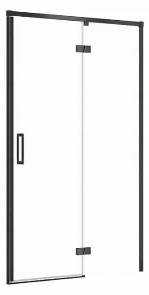Cersanit Larga, krídlové dvere do otvoru 120x195cm, pravé prevedenie, 6mm číre sklo, čierny profil, S932-126