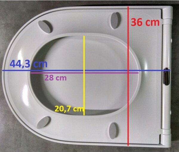 Cersanit Larga Oval, antibakteriálne Slim sedátko z duroplastu, biela, K98-0229