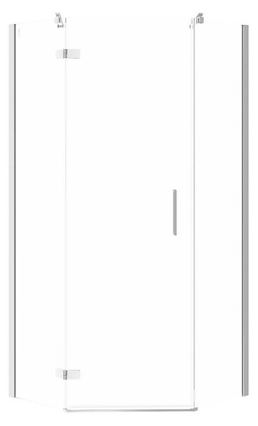 Cersanit Jota, 5-uhoľníkový sprchovací kút 90x90x195 cm, ľavé dvere, 6mm číre sklo, chrómový profil, S160-014