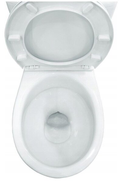 Cersanit Kaskáda, kombi wc so splachovaním 3/6l, horizontálny odpad + sedátko s polypropylénu, biela, K100-206
