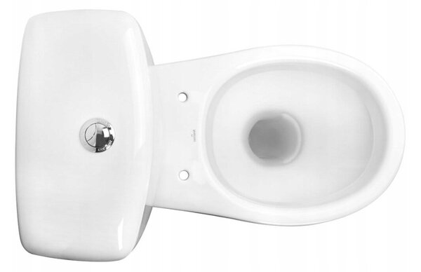 Cersanit Kaskáda, kombi wc so splachovaním 3/6l, vertikálny odpad + sedátko s polypropylénu, biela, K100-207