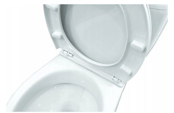 Cersanit Kaskáda, kombi wc so splachovaním 3/6l, horizontálny odpad + sedátko s polypropylénu, biela, K100-206