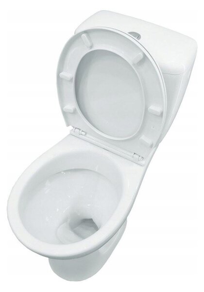 Cersanit Kaskáda, kombi wc so splachovaním 3/6l, horizontálny odpad + sedátko s polypropylénu, biela, K100-206