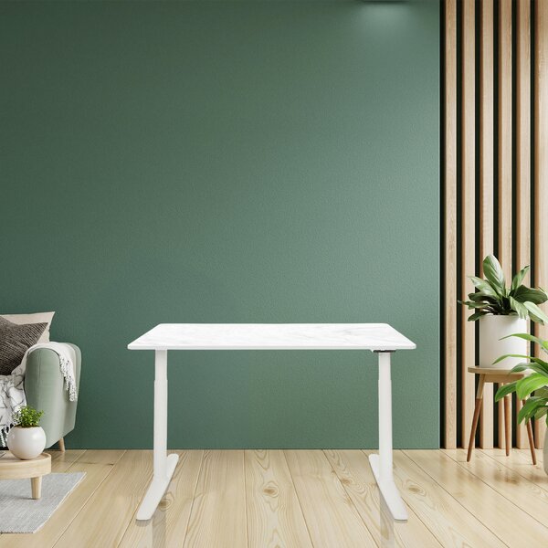 PÍSACÍ STÔL, biela, 140/70/71 - 116 cm MID.YOU - Online Only kancelárie, Online Only