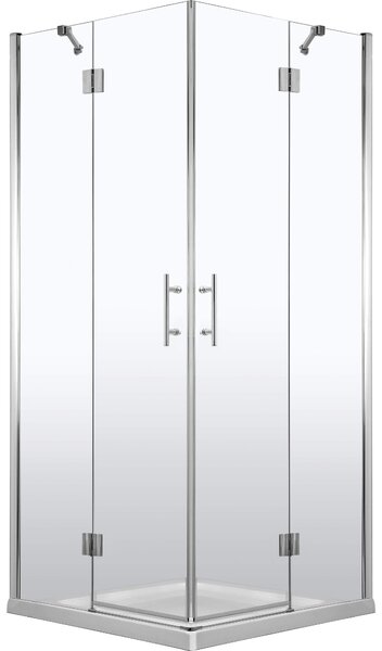 Deante Abelia, štvorcový sprchový kút 90 (dvere) x 90 (dvere) cm, výška 200cm, 6mm číre sklo s EasyClean, chrómový profil, KTA_043P