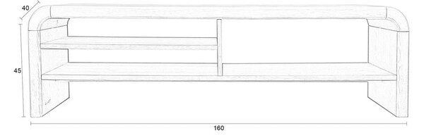 TV stolík v dekore duba v prírodnej farbe 160x45x40 cm Brave – Zuiver