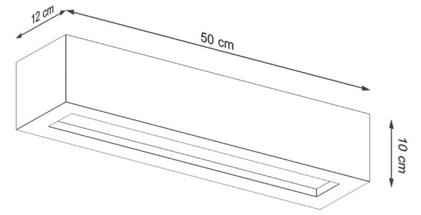 VEGA 50 Nástenné svetlo, betón SL.0993 - Sollux