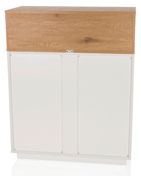 KOMODA, biela, farba duba, 80/100/40 cm MID.YOU - Komody, Online Only