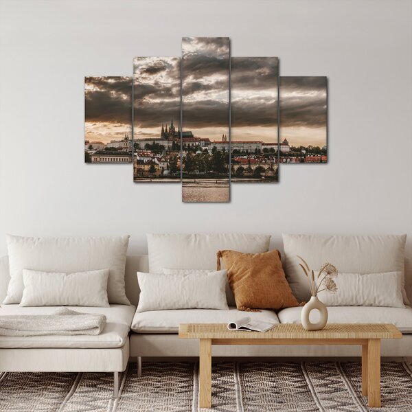 Obraz - zamračená Praha (150x105 cm)