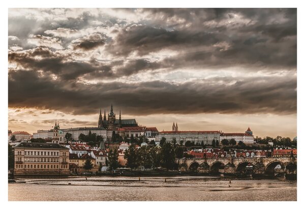 Obraz - zamračená Praha (90x60 cm)