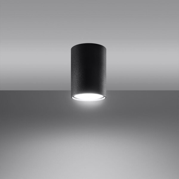 Sollux SL.1000 - Bodové svietidlo LAGOS 1xGU10/10W/230V 10 cm čierna