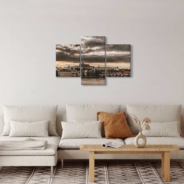 Obraz - zamračená Praha (90x60 cm)