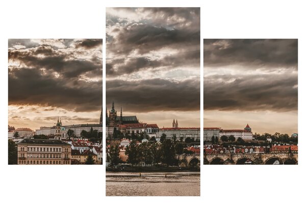 Obraz - zamračená Praha (90x60 cm)