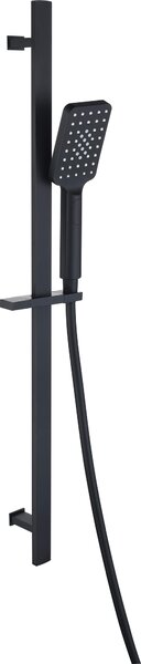 Deante Anemon, sprchový stĺp 80cm s 3-funkčnou ručnou hlavicou a sprchovou hadicou 150cm, čierna, NCZ_N51K