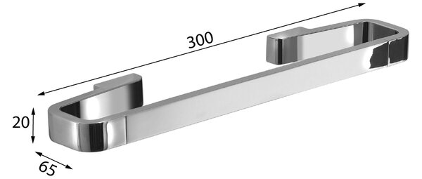 Gedy Sapho, SAMOA držiak uterákov 300x65mm, čierna matná
