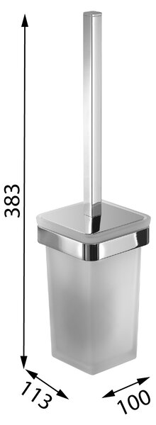 Gedy Gedy, SAMOA WC kefa závesná, mliečne sklo, chróm, A83313