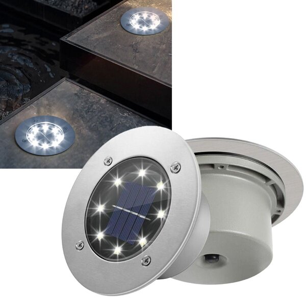 Bluegarden Toolight, LED solárna lampa 4,5cm 1ks P60048, strieborná, OGR-05685