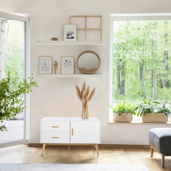 ŠIROKÁ KOMODA, biela, 120/72/40 cm MID.YOU - Online Only drobný nábytok, Online Only