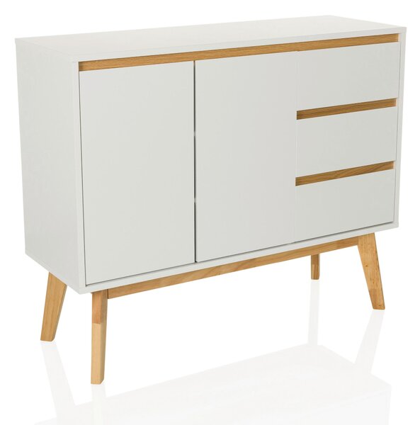 ŠIROKÁ KOMODA, biela, 97/34/80 cm MID.YOU - Online Only drobný nábytok, Online Only