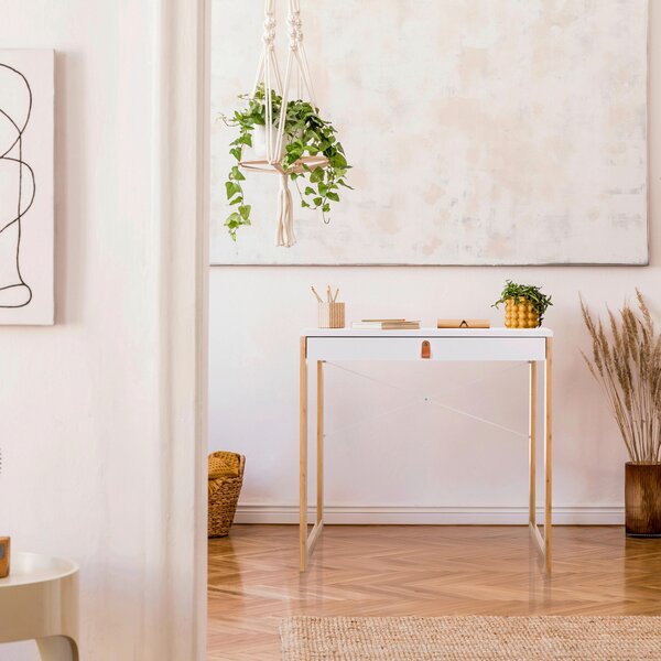 PÍSACÍ STÔL, biela, 80/75/42 cm MID.YOU - Online Only kancelárie, Online Only