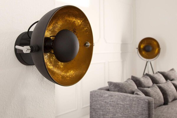 Nástenná lampa STAGE čierno zlatá