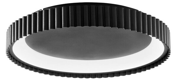 Stropné LED svetlo Niike, čierne, Ø 40 cm, kov,, Čierna, Obývacia izba / jedáleň, kov, Moderný, Závesné svietidlo
