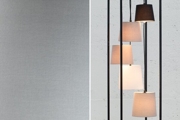 Dizajnová stojanová lampa Shadow II čierno-sivá