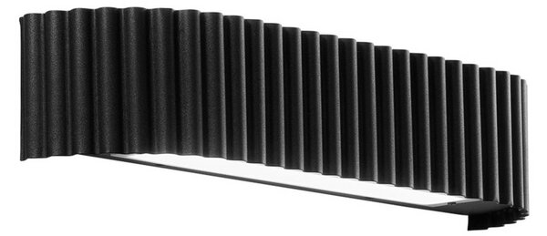 Luce Ambiente Design LED nástenné svetlo Niike, čierna, šírka 40 cm, kov,, Čierna, Obývacia izba / jedáleň, kov, Moderný