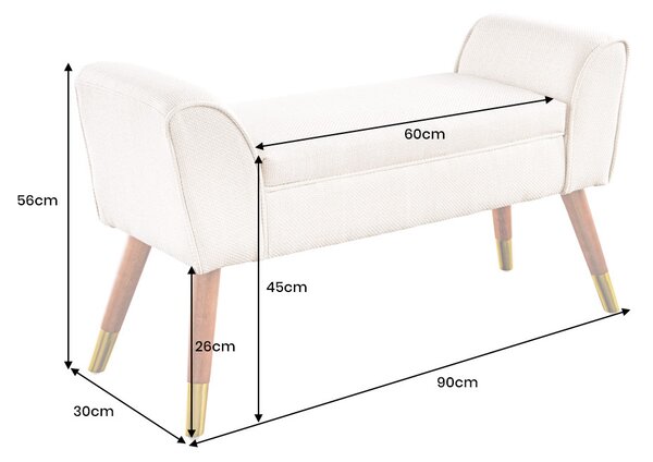 Dizajnová lavica Dafina 90 cm antracitová