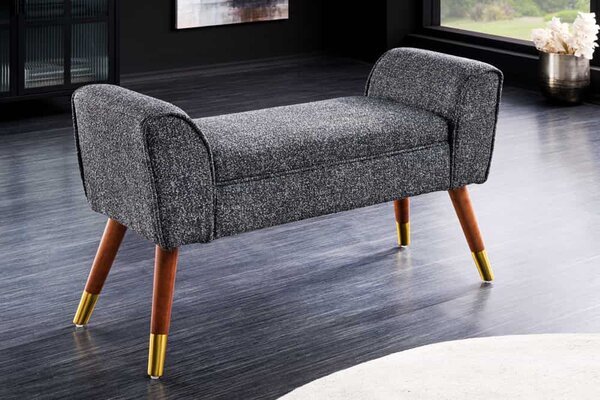 Dizajnová lavica Dafina 90 cm antracitová