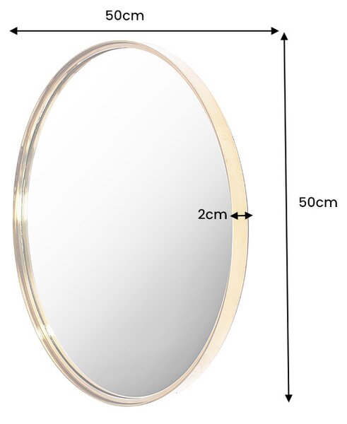 Dizajnové zrkadlo Manelin 50 cm zlaté