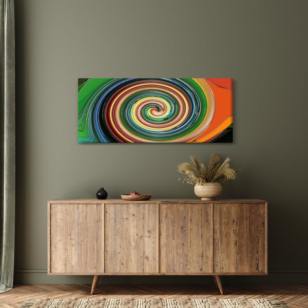 Abstraktný obraz - farebná špirála (120x50 cm)