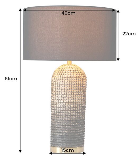 Dizajnová stolová lampa Saretha 61 cm čierna