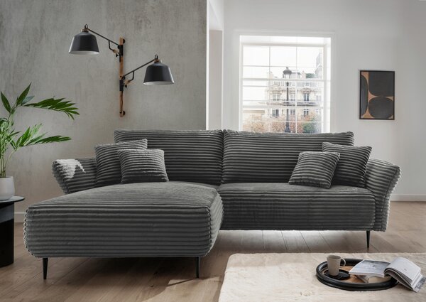 ROHOVÁ SEDAČKA, textil, antracitová P & B - Sedačky, Online Only