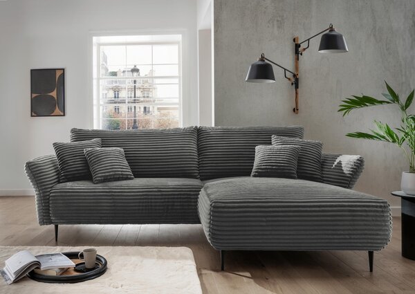 ROHOVÁ SEDAČKA, textil, antracitová P & B - Sedačky, Online Only