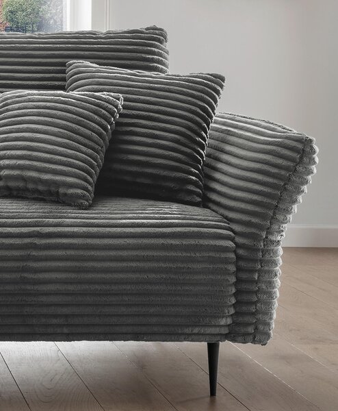 ROHOVÁ SEDAČKA, textil, antracitová P & B - Sedačky, Online Only