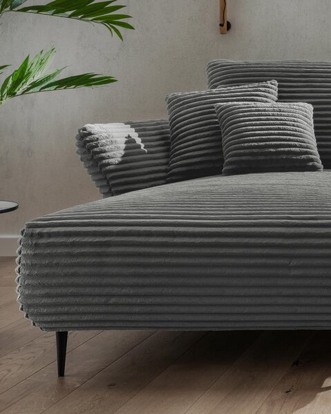 ROHOVÁ SEDAČKA, textil, antracitová P & B - Sedačky, Online Only