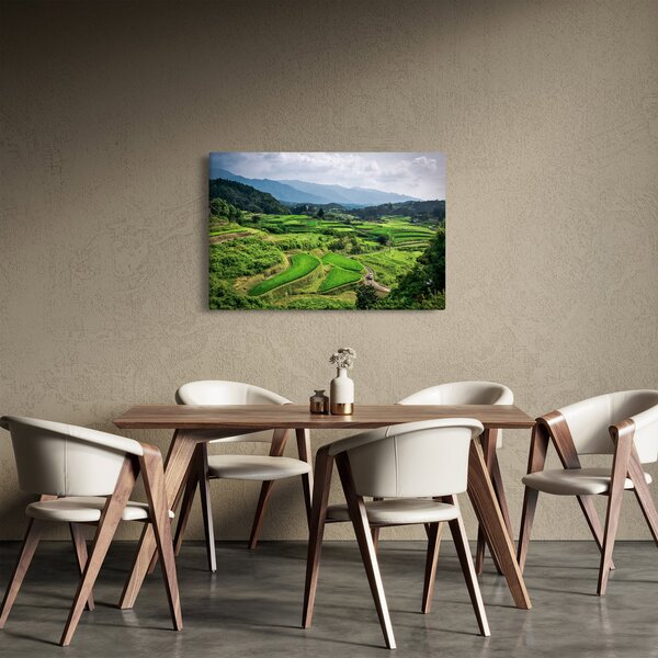 Obraz ryžových polí (90x60 cm)