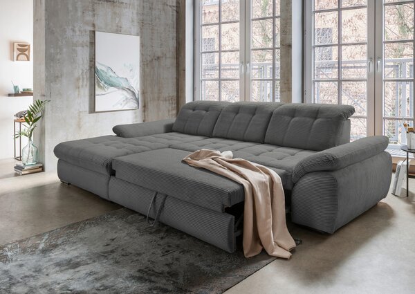 ROHOVÁ SEDAČKA, textil, sivá Livetastic - Sedačky, Online Only