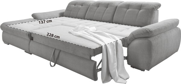 ROHOVÁ SEDAČKA, textil, sivá Livetastic - Sedačky, Online Only