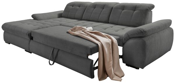 ROHOVÁ SEDAČKA, textil, sivá Livetastic - Sedačky, Online Only