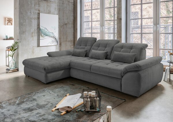 ROHOVÁ SEDAČKA, textil, sivá Livetastic - Sedačky, Online Only