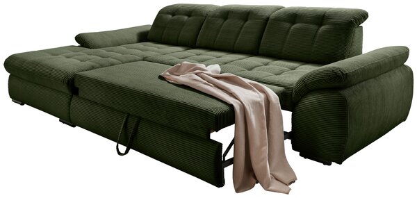 ROHOVÁ SEDAČKA, textil, tmavozelená Livetastic - Sedačky, Online Only