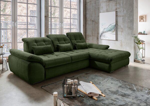 ROHOVÁ SEDAČKA, textil, tmavozelená Livetastic - Sedačky, Online Only