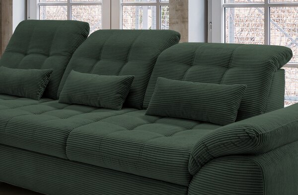 ROHOVÁ SEDAČKA, textil, tmavozelená Livetastic - Sedačky, Online Only