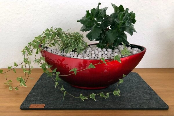 Misa na rostliny MONDANA, sklolaminát, šírka 39 cm, červeno-čierna