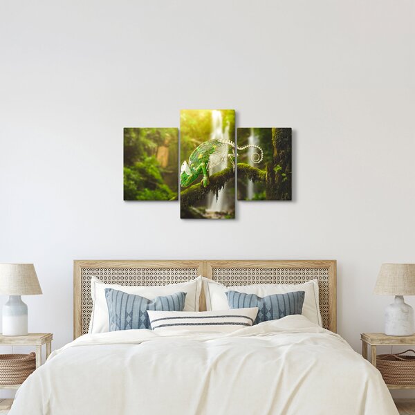 Obraz chameleóna (90x60 cm)