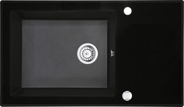 Deante Capella sklenený granitový drez 86x50 cm čierna ZSC_GX2C