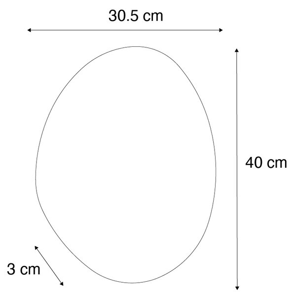 Dizajnové zrkadlo do kúpeľne 40 cm vrátane LED IP44 - Biba