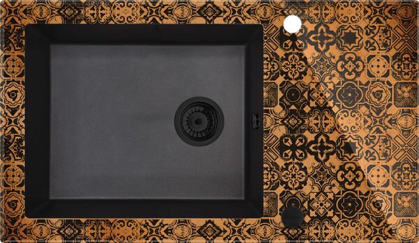Deante Capella sklenený granitový drez 86x50 cm čierna ZSC_GM2C